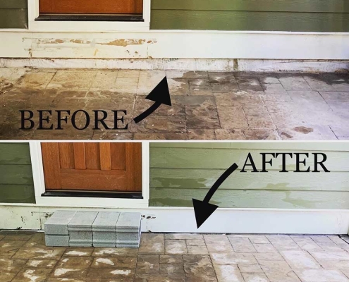 before and after concrete lift photo